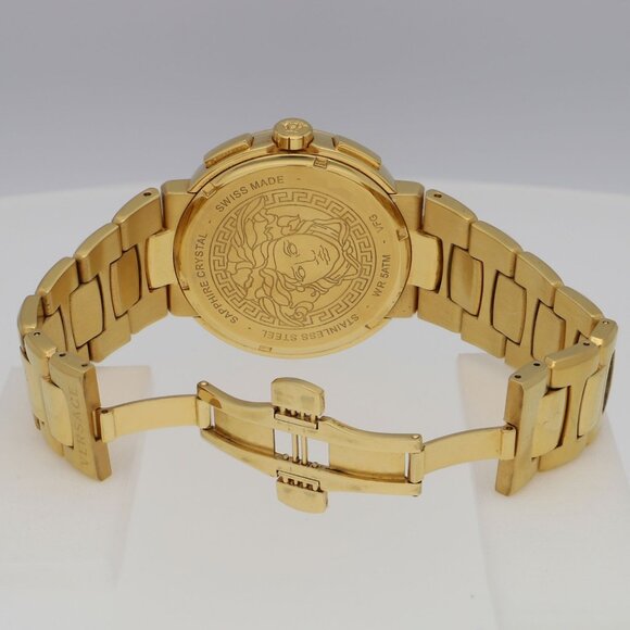 VERSACE VFG190016 Mystic sports black SS/Gold Plated QZ - Picture 4 of 8